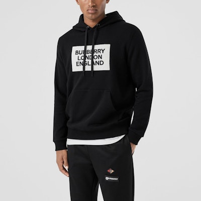 Burberry Black Letter Print Hooded Sweatshirt 80214371 Shop Burberry Black Letter Print Hooded Sweatshirt 80214371