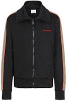 Burberry Black Letter Stripe Zip-Up Jacket 80076881 Burberry Black Letter Stripe Zip-Up Jacket 80076881