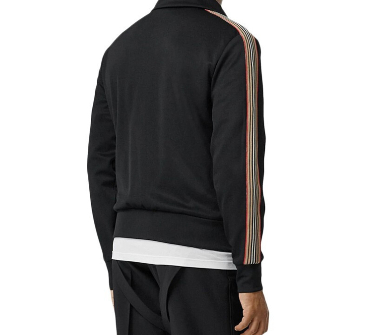 Purchase Burberry Black Letter Stripe Zip-Up Jacket 80076881