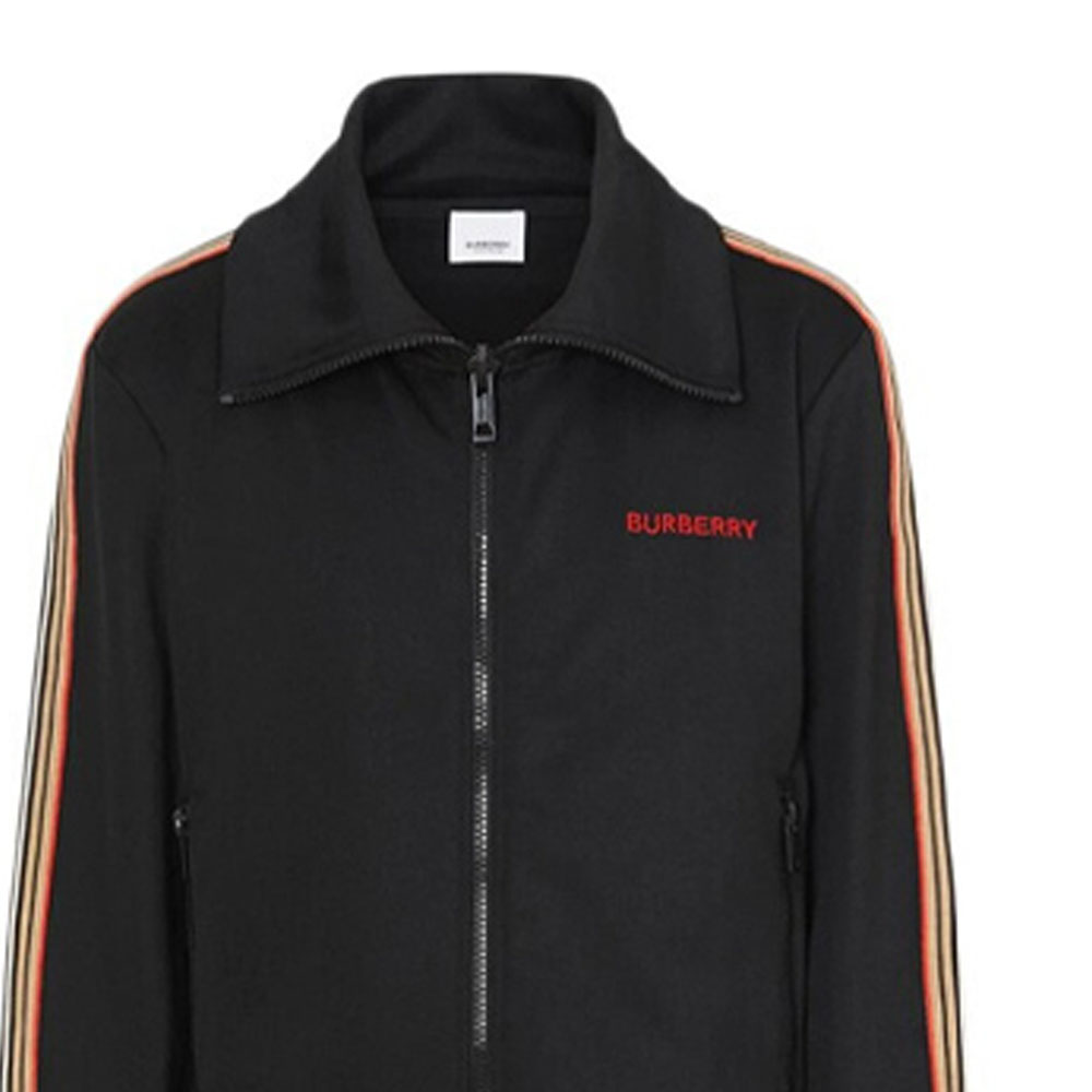 Sizing Burberry Black Letter Stripe Zip-Up Jacket 80076881