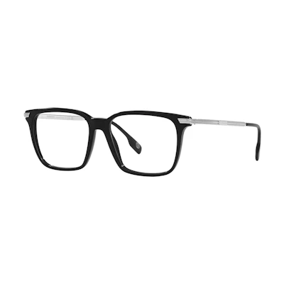 Burberry Black Lettered Acetate Square Optical Glasses Unisex Couple Style. 23783001