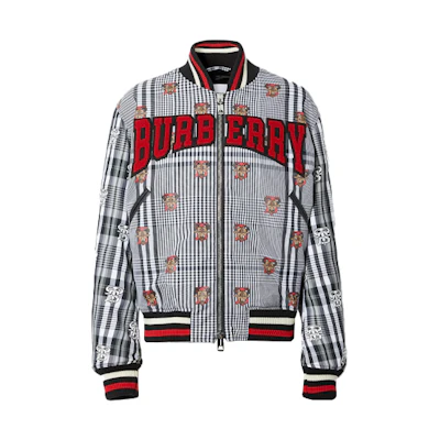 Burberry Black Logo Checkered Casual Long Sleeve Jacket 80378271