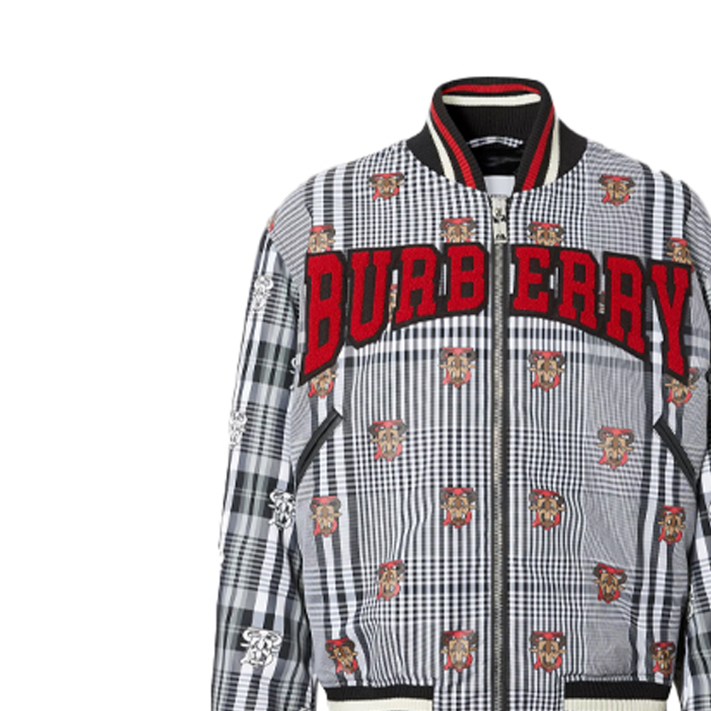 Burberry Black Logo Checkered Casual Long Sleeve Jacket 80378271 圖 6