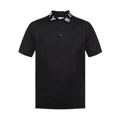 Burberry Black Logo Collar Casual Short Sleeve Polo Shirt 80134991