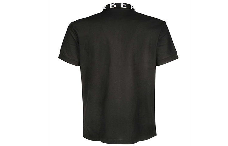 Lookbook バーバリー ブラック ロゴ 襟付き カジュアル 半袖 ポロシャツ 80134991