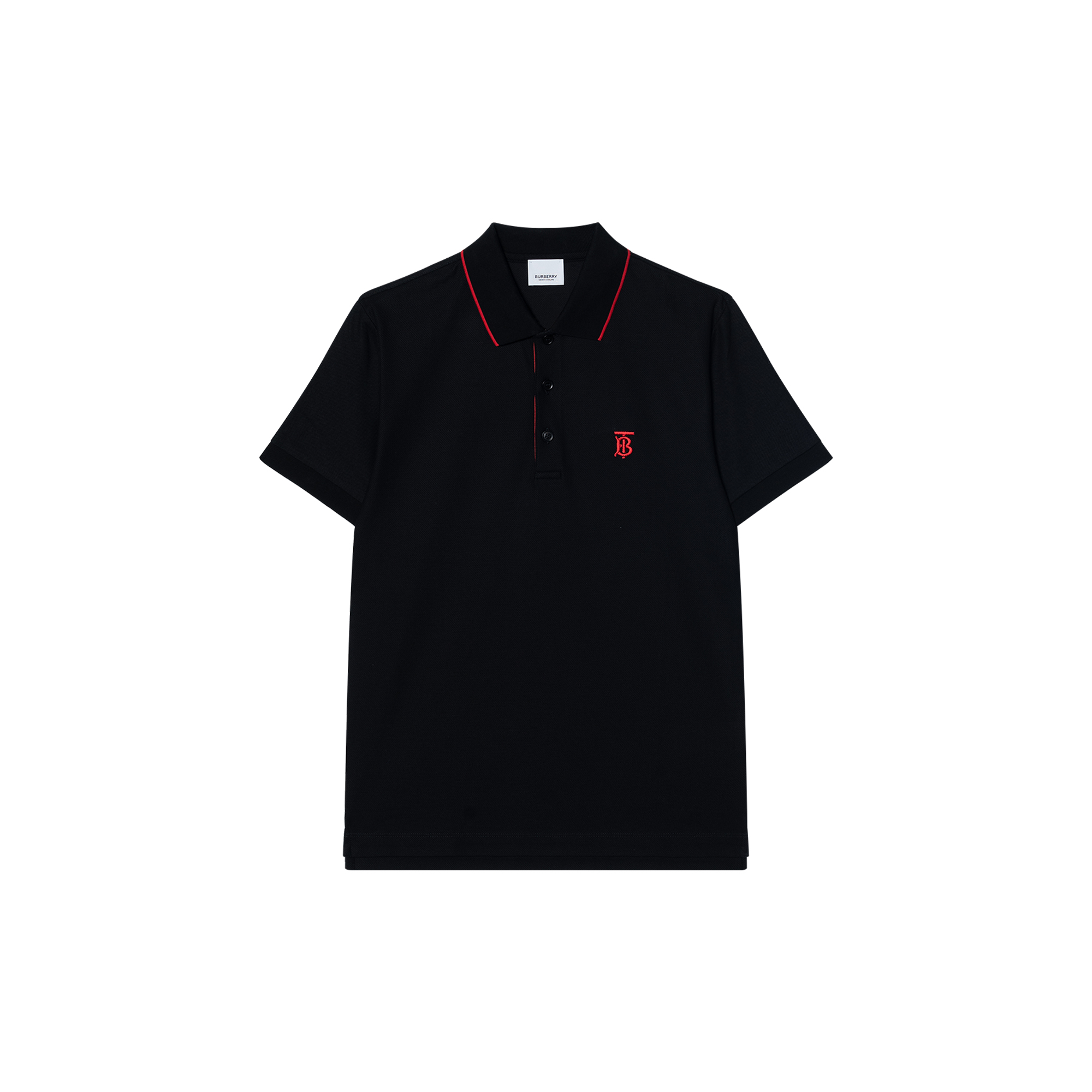 Burberry Black Logo Embroidered Polo Shirt for Men 80170031