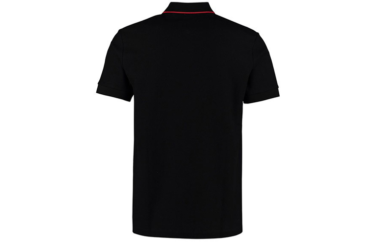 Lookbook Burberry 男款黑色 Logo 刺繡 Polo 衫 80170031