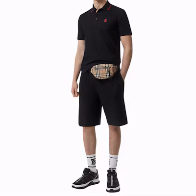 Burberry 男款黑色 Logo 刺繡 Polo 衫 80170031 Shop Burberry 男款黑色 Logo 刺繡 Polo 衫 80170031
