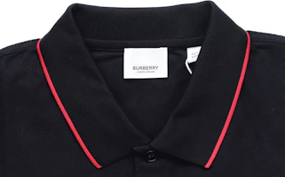 Sizing Burberry 男款黑色 Logo 刺繡 Polo 衫 80170031