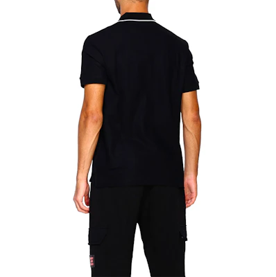 버버리 블랙 로고 자수 폴로 셔츠 스트라이프 트림 80218331 Purchase 버버리 블랙 로고 자수 폴로 셔츠 스트라이프 트림 80218331