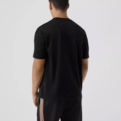 Burberry Baju-T Logo Grafik Hitam Kapas 80218311 Details for Burberry Baju-T Logo Grafik Hitam Kapas 80218311