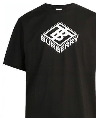 Burberry Baju-T Logo Grafik Hitam Kapas 80218311 Sizing Burberry Baju-T Logo Grafik Hitam Kapas 80218311