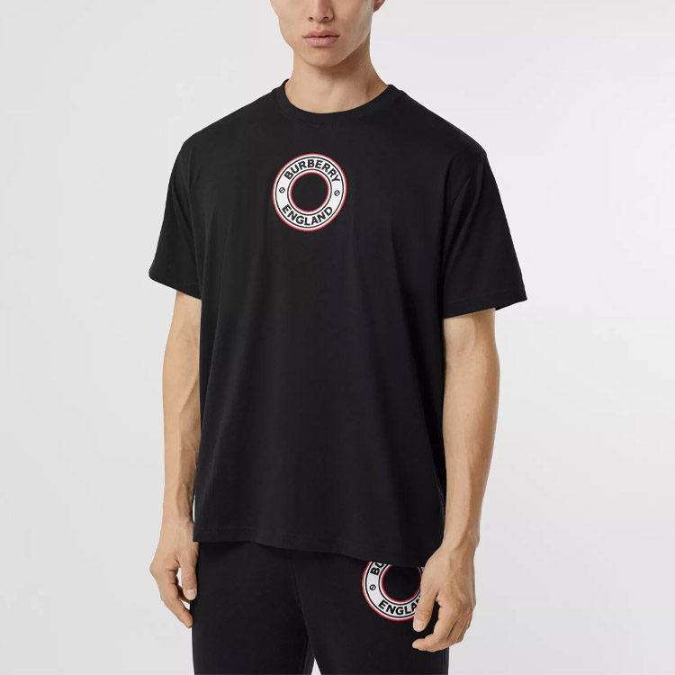 Burberry Black Logo Intarsia Loose-Fit Short Sleeve T-Shirt 80370471 圖 6