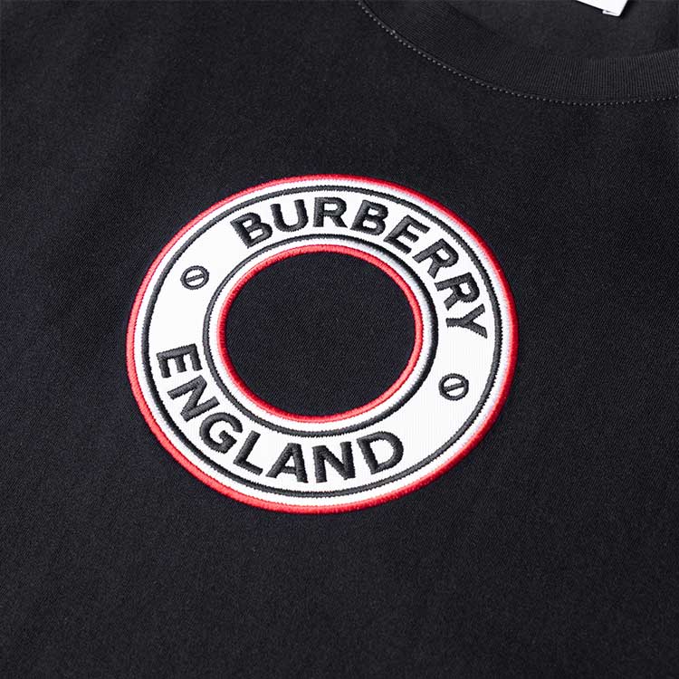 Burberry Black Logo Intarsia Loose-Fit Short Sleeve T-Shirt 80370471 圖 7