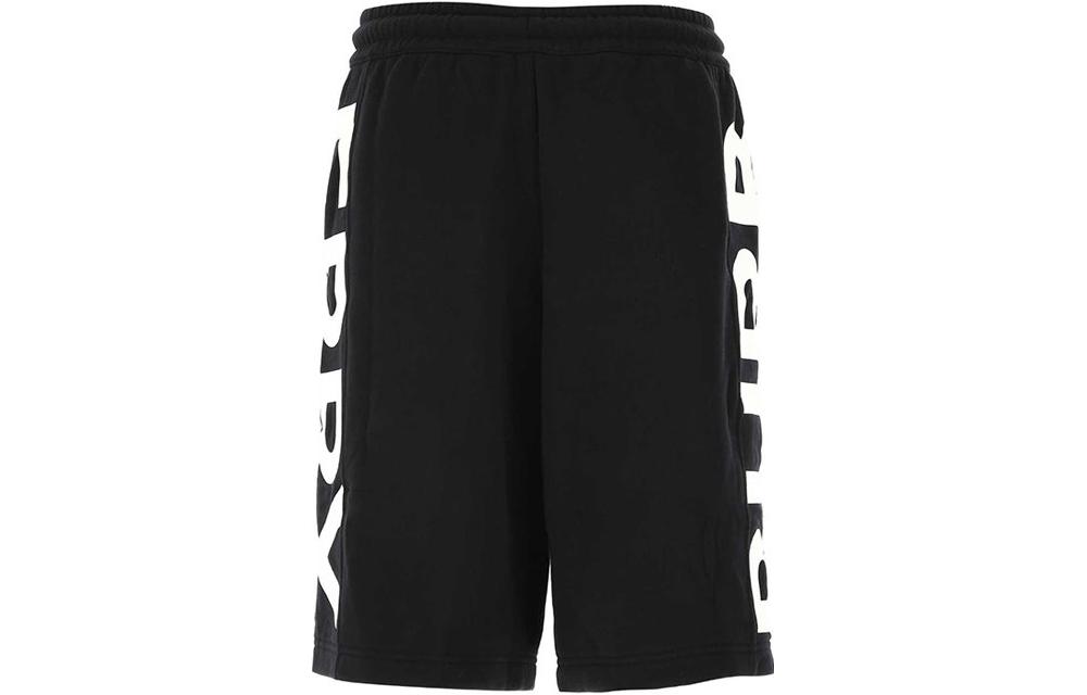 Lookbook Burberry Black Logo Print Drawstring Casual Shorts 80341601