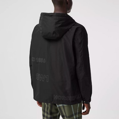 博柏利黑色Logo印花连帽拉链夹克 80368551 Shop 博柏利黑色Logo印花连帽拉链夹克 80368551