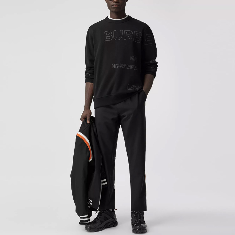 Details for 버버리 블랙 로고 프린트 풀오버 스웨트셔츠 80375531