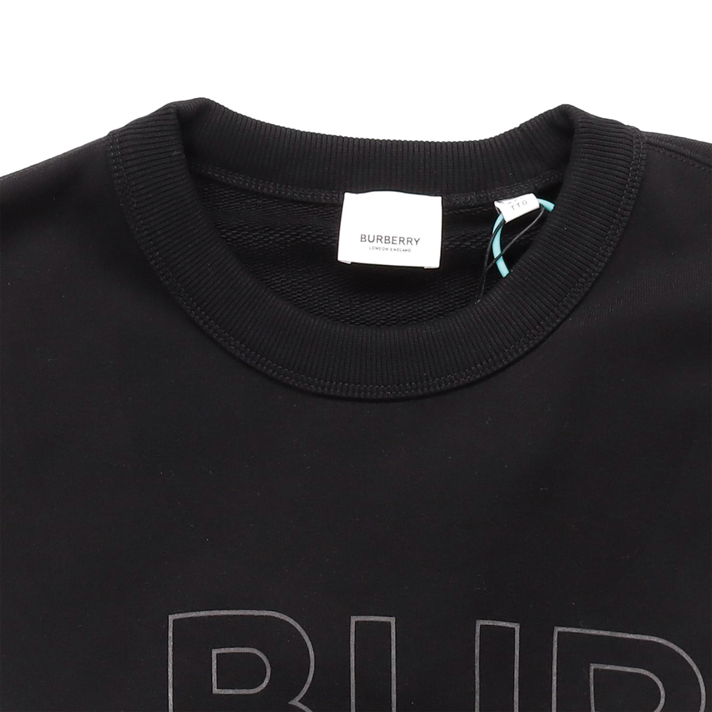Cheap 버버리 블랙 로고 프린트 풀오버 스웨트셔츠 80375531