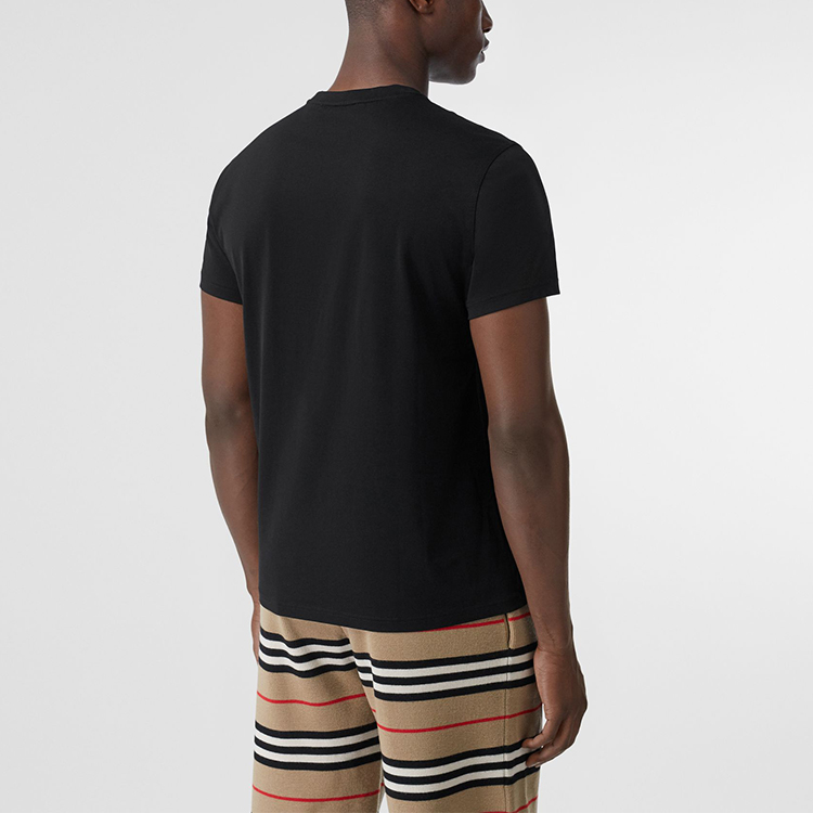 Burberry Black Logo T-Shirt TB Basic Summer Edition 80140201 圖 5