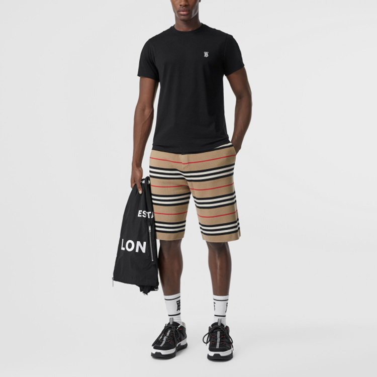 Burberry Black Logo T-Shirt TB Basic Summer Edition 80140201 圖 6