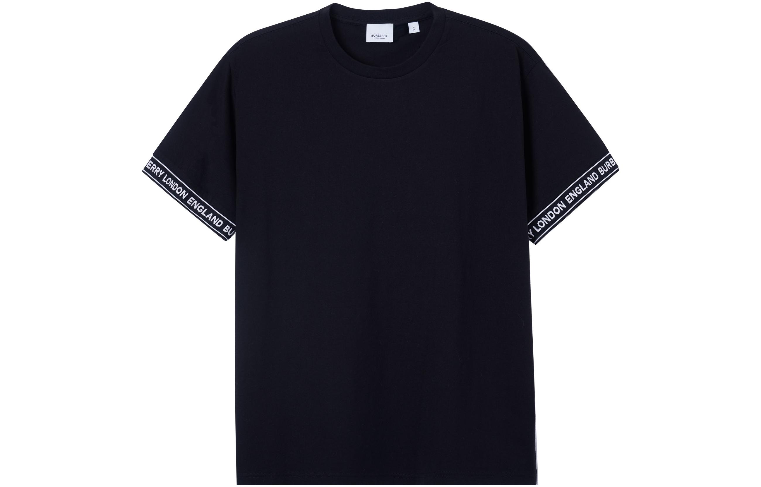 Buy 博柏利黑色标志条纹短袖T恤 80262241