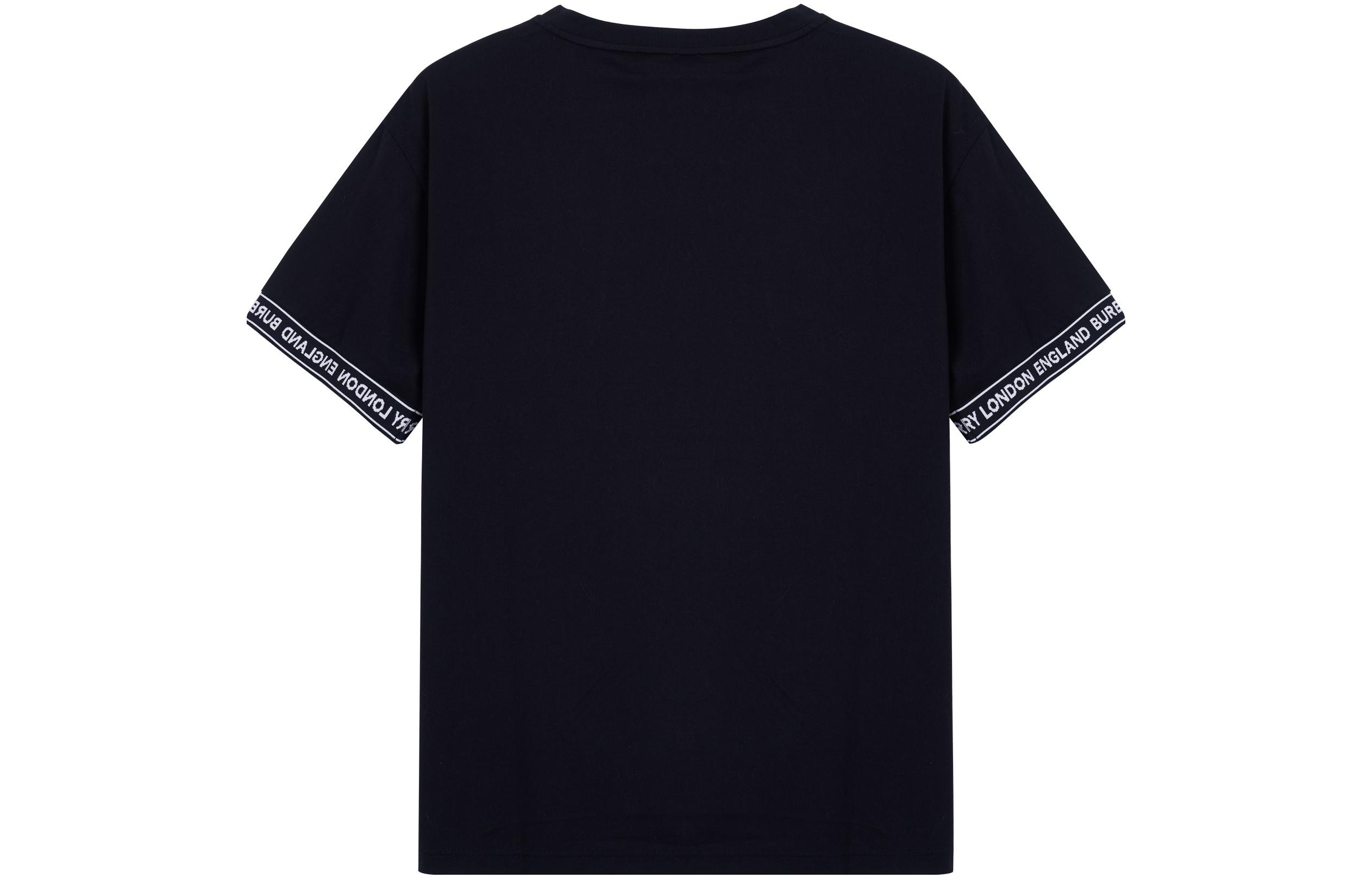 Lookbook 博柏利黑色标志条纹短袖T恤 80262241