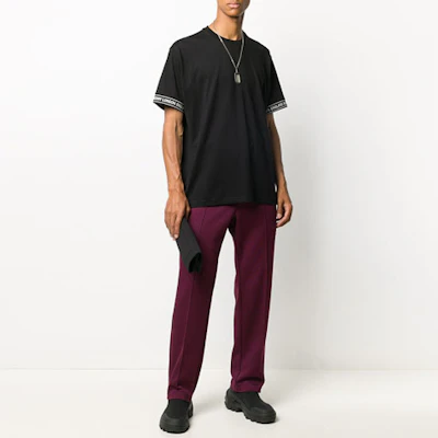 博柏利黑色标志条纹短袖T恤 80262241 Shop 博柏利黑色标志条纹短袖T恤 80262241