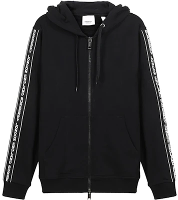 Burberry 黑色標誌飾邊寬鬆版連帽外套 80295271 Order Burberry 黑色標誌飾邊寬鬆版連帽外套 80295271