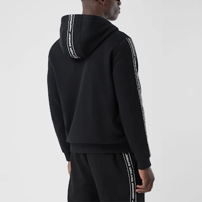 Burberry 黑色標誌飾邊寬鬆版連帽外套 80295271 Purchase Burberry 黑色標誌飾邊寬鬆版連帽外套 80295271