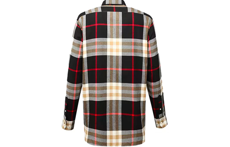 Burberry Black Long Sleeve Check Cotton Shirt 80048801 圖 3
