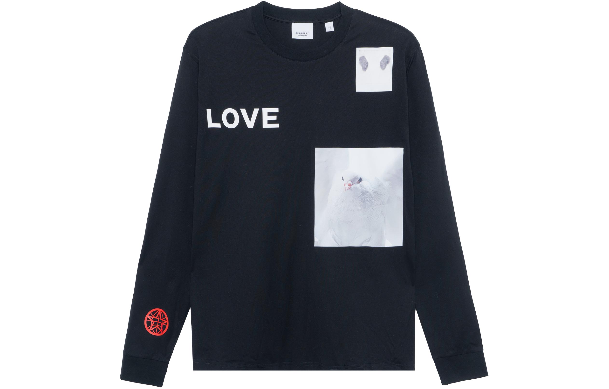 Burberry Black Long Sleeve Letter Print Sweatshirt 80318811