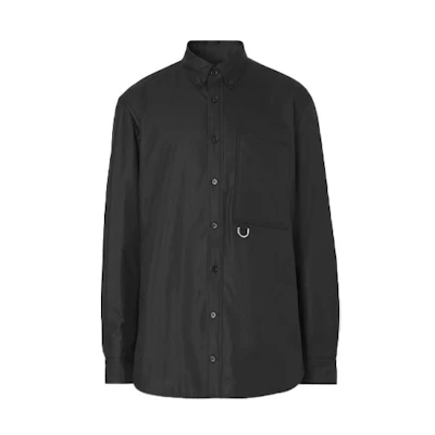 Burberry Black Long Sleeve Solid Color Turn-Down Collar Shirt 80469931