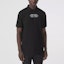 Sizing Burberry Black Loose-Fit Polo Shirt with Letter Pattern Design. 80427501