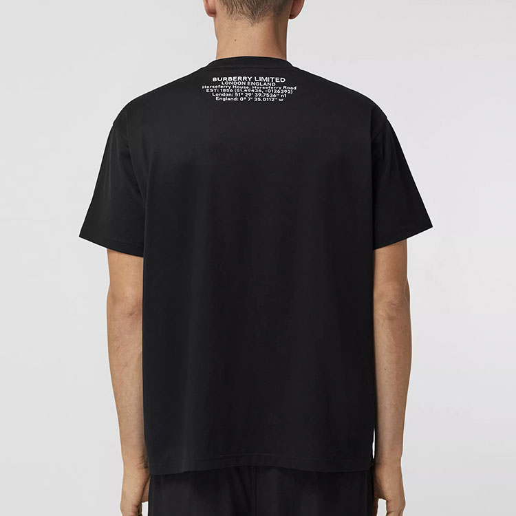 Burberry Black Loose-Fit Shark Print Cotton T-Shirt. 80406771 圖 4