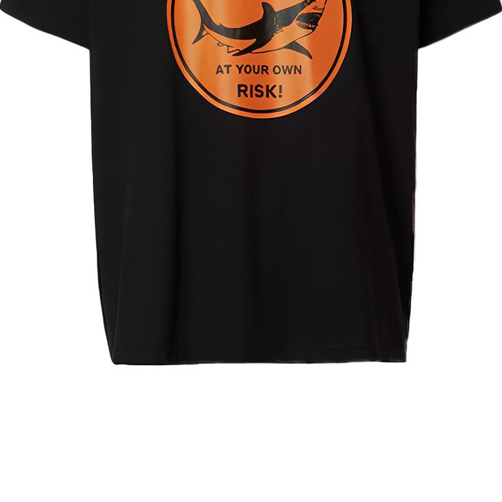 Burberry Black Loose-Fit Shark Print Cotton T-Shirt. 80406771 圖 7