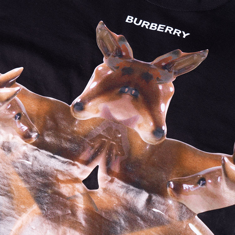 Burberry Black Loose Animal Print Crewneck T-shirt 80370561 圖 7