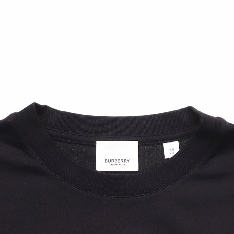 Details for 버버리 블랙 루즈핏 티셔츠 자수 스피어 디자인 80370851
