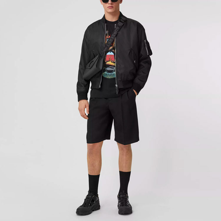 Burberry Black Mermaid Appliqué Nylon Bomber Jacket. 80406691 圖 3