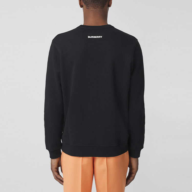 Purchase 버버리 블랙 머메이드 프린트 코튼 스웨트셔츠 80406981