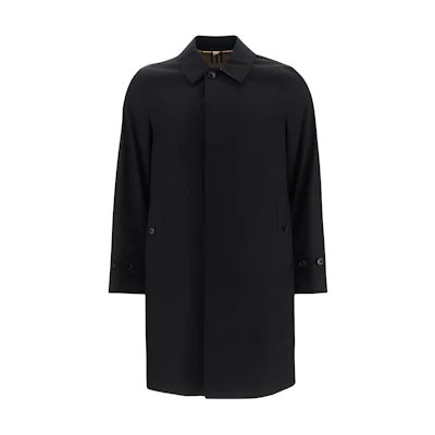 Burberry Black Mid-Length Fitted Jacket with Turn-Down Collar POIZON2406211575