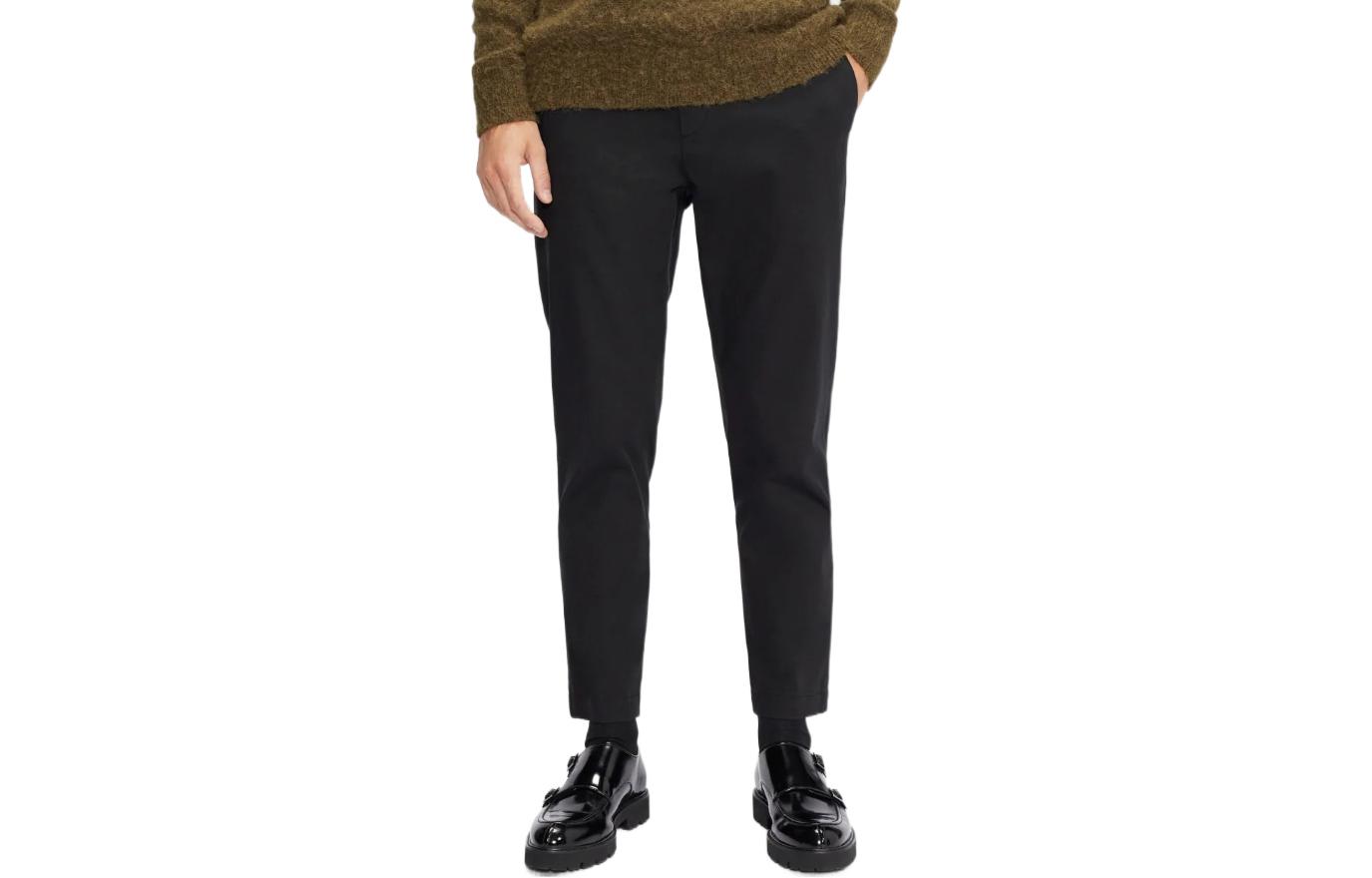 Burberry Black Mid-Rise Straight Fit Luxury Casual Pants - Fall 80180981