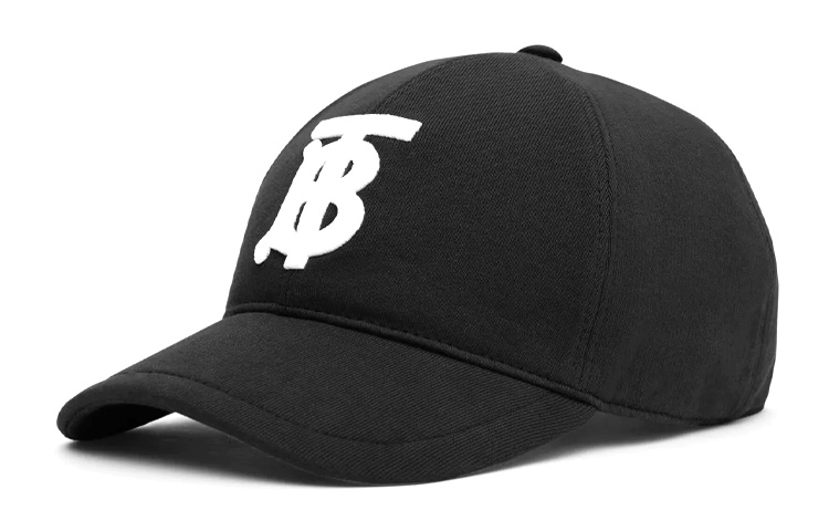 Lookbook Burberry Black Monogram Adjustable Cotton Baseball Cap - Unisex Couple Design 80381411