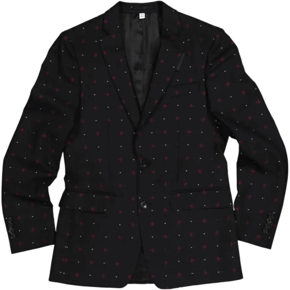 Burberry Black Monogram Print Single-Breasted Casual Jacket 80138431