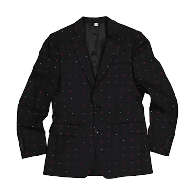 Burberry Black Monogram Print Single-Breasted Casual Jacket 80138431