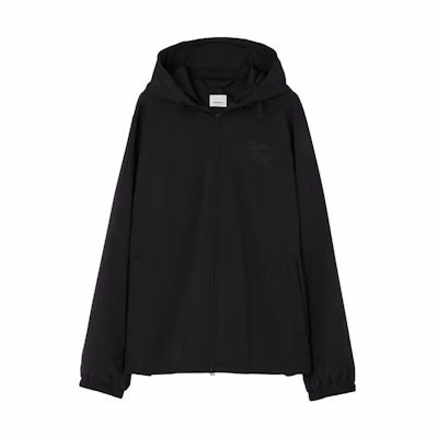 Burberry Black Oak Leaf Emblem Hooded Jacket 80728591