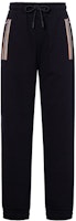 Burberry Black Organic Cotton Joggers with Striped Trim 80333951 Burberry Black Organic Cotton Joggers with Striped Trim 80333951