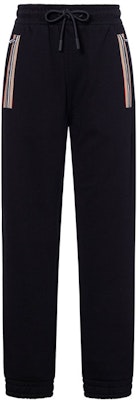 Burberry Joggers Hitam Kapas Organik dengan Trim Berjalur 80333951 Order Burberry Joggers Hitam Kapas Organik dengan Trim Berjalur 80333951