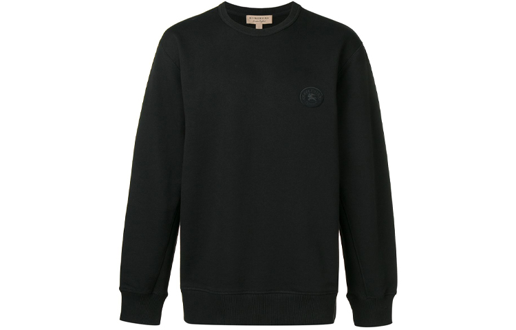 Burberry Black Oversized Crewneck Long-Sleeve Sweatshirt 80073051