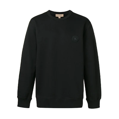 Burberry Black Oversized Crewneck Long-Sleeve Sweatshirt 80073051