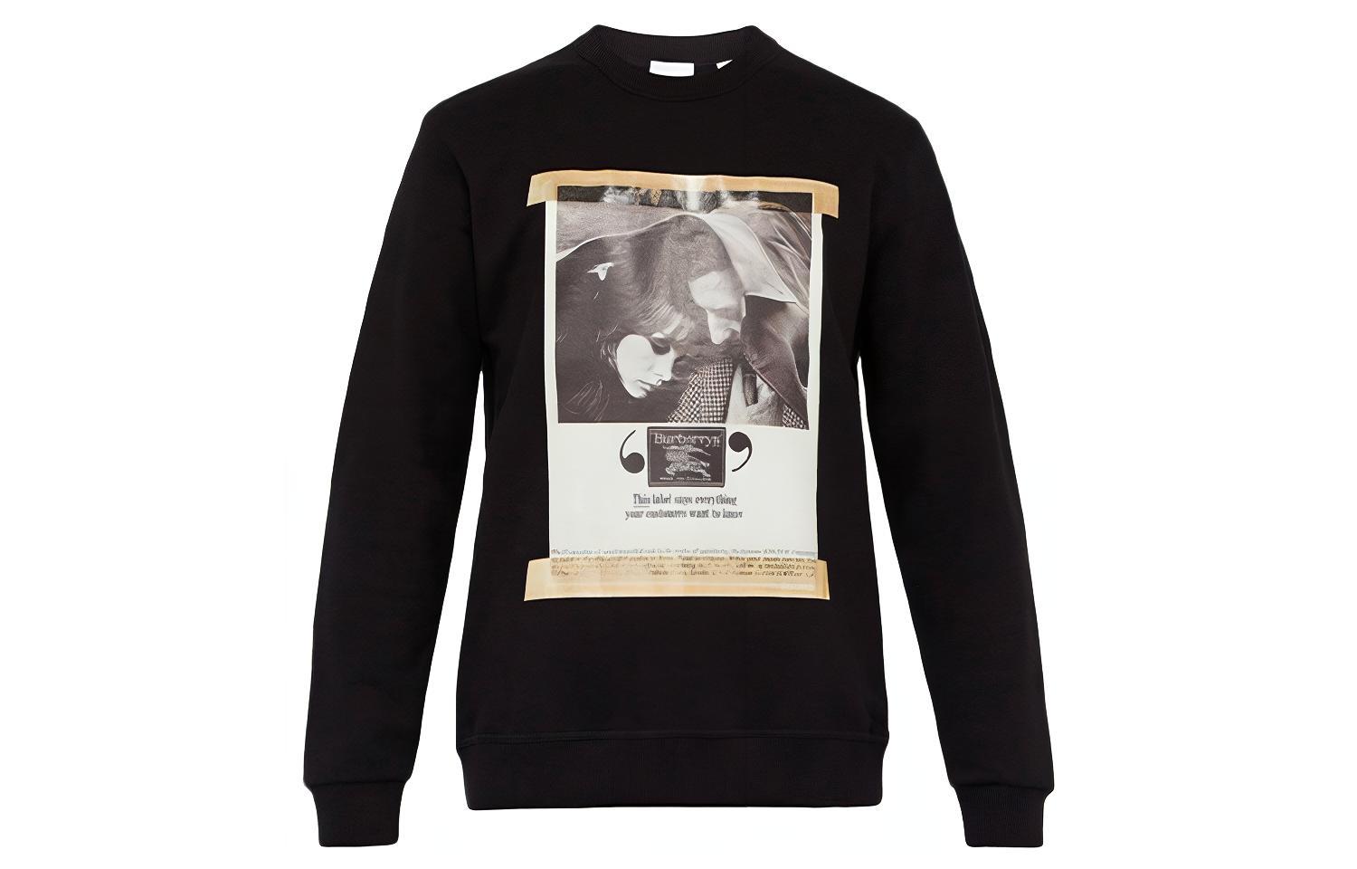 Burberry Black Photo Print Long Sleeve Sweatshirt 80099761